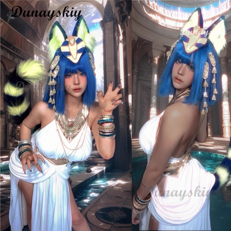 Egypt Cosplay Anime - Egyptian Queen Ankha Cosplay Costumes White