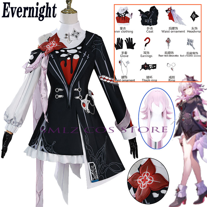 Newly Evernight Cosplay Honkai - Anime Cosplay Dress For Women ulasan dan harga